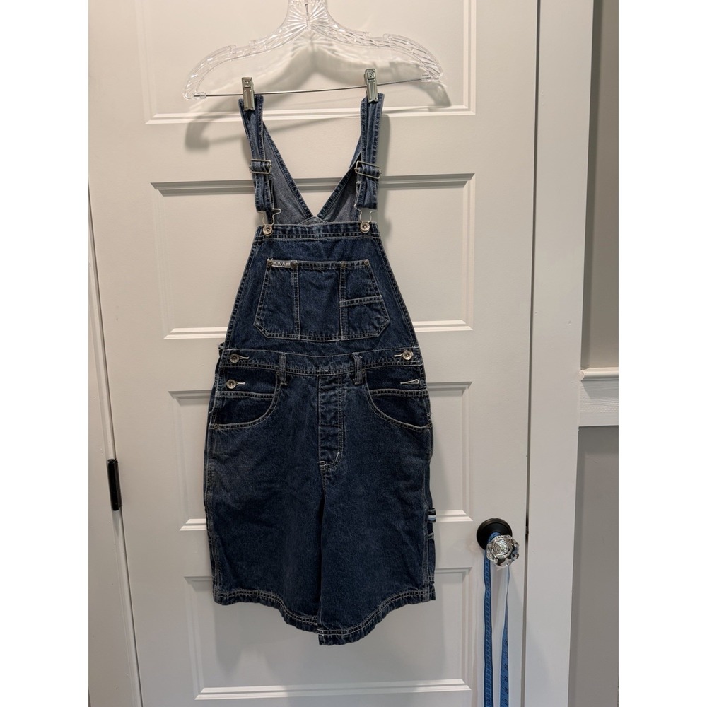 Vintage 90s RVT Piping Hot Denim Shortalls Carpenter Y2K Small